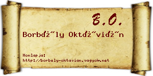 Borbély Oktávián névjegykártya